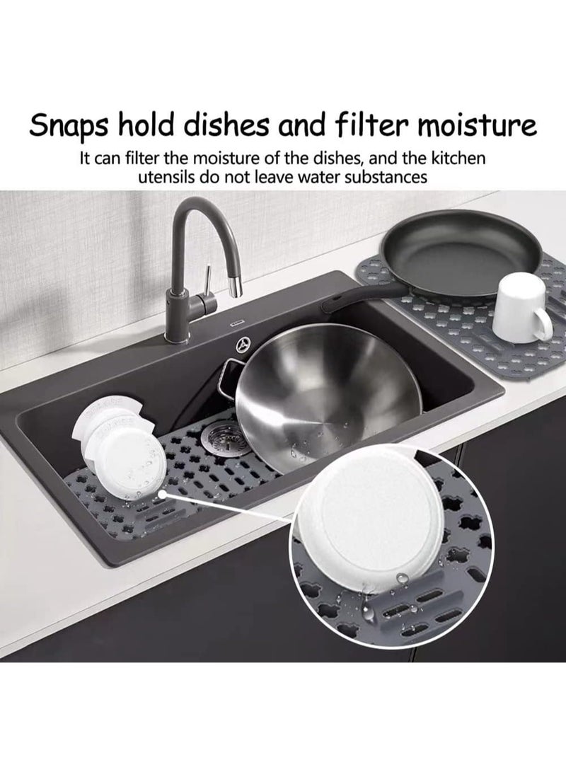 YelaJoy Kitchen Sink Protectors Mat 1 Pack, Silicone Sink Grid for Bottom of Kitchen Sink, Sink Mats for Stainless Steel Sink - Image 4